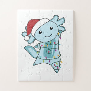 Axolotl Frohe Weihnachts Wintertiere Axolotls Puzzle