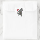 Axolotl Frohe Weihnachts Wintertiere Axolotls Quadratischer Aufkleber (Tasche)