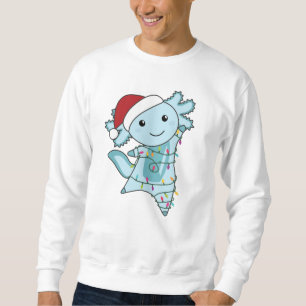 Axolotl Frohe Weihnachts Wintertiere Axolotls Sweatshirt