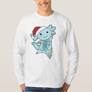 Axolotl Frohe Weihnachts Wintertiere Axolotls T-Shirt