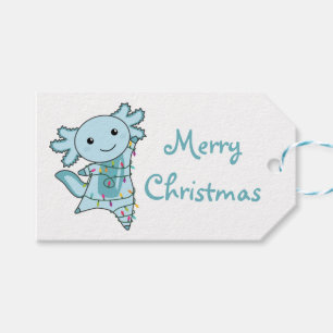 Axolotl Frohe Weihnachts Wintertiere Axolotls Tr Geschenkanhänger