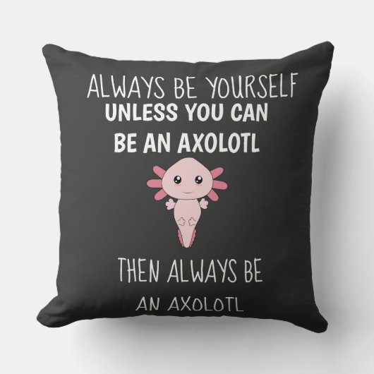 Axolotl Funny Gamers Gamer Throw Pillow Kissen (Vorderseite)