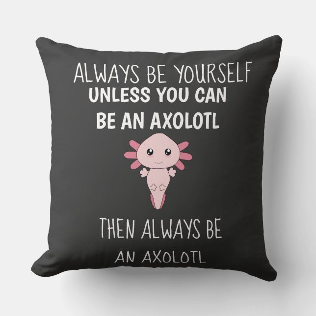 Axolotl Funny Gamers Gamer Throw Pillow Kissen (Vorderseite)