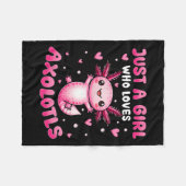 Axolotl für Mädchen nur ein Mädchen, das Axolotale Fleecedecke (Vorderseite (Horizontal))