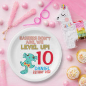 Axolotl Gamer Birthday Boy Video Game Party Pappteller (Party)