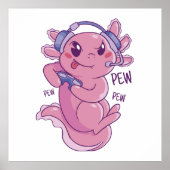 Axolotl Gamer Challenge Blast Poster (Vorne)