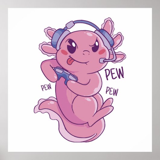 Axolotl Gamer Challenge Blast Poster (Vorne)