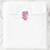 Axolotl Gamer Challenge Blast Runder Aufkleber (Tasche)
