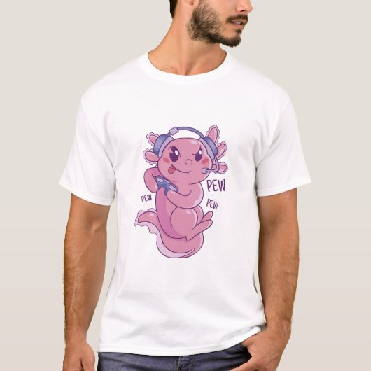 Axolotl Gamer Challenge Blast T-Shirt (Vorderseite)