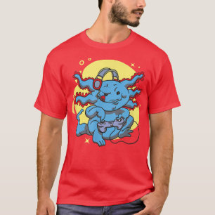 Axolotl Gamer Gaming Niedlich Funny Axolotls Kawai T-Shirt