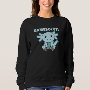 Axolotl Gamesolotl Niedlicher Tiere für Gamer Sweatshirt
