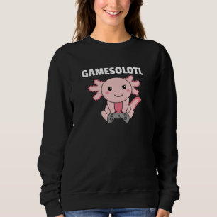 Axolotl Gamesolotl Niedlicher Tiere für Gamer Sweatshirt