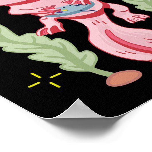 Axolotl Gaming Gamesalotl Kawaii Poster (Ecke)
