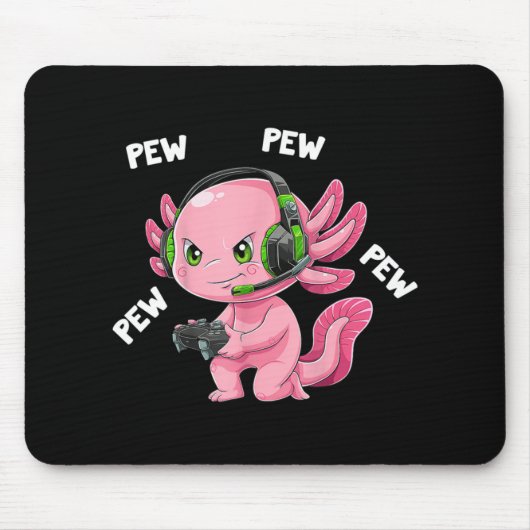 Axolotl Gaming Gifts Boys Girls Anime Video Game P Mousepad (Vorne)