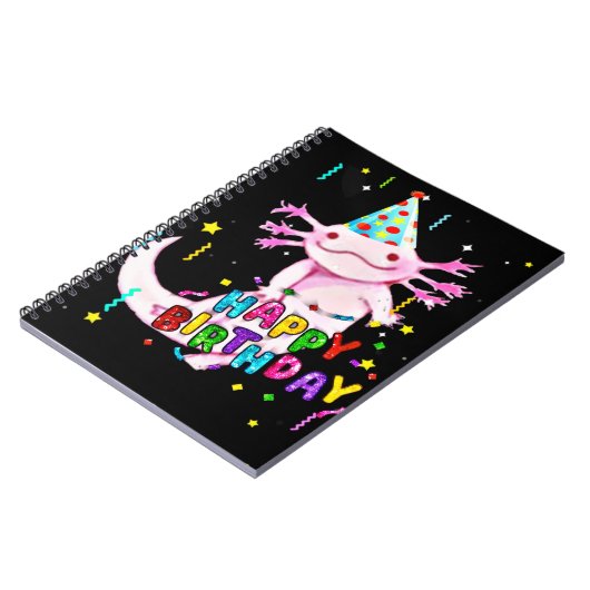 Axolotl Geburtstag Notizblock (Linke Seite)