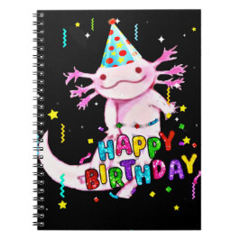 Axolotl Geburtstag Notizblock