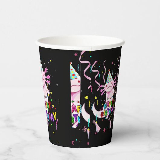 Axolotl Geburtstag Pappbecher (Rechts)