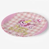 Axolotl Geburtstag Pappteller (Schrägansicht)