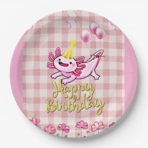 Axolotl Geburtstag Pappteller