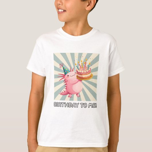 Axolotl Geburtstag T-Shirt (Vorderseite)