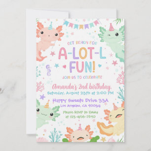 Axolotl Geburtstagseinladung, Under the Sea Party Einladung
