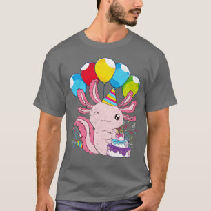 Axolotl Geburtstagsparty Mexican Amphibien Niedlic T-Shirt