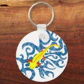 Axolotl Gelb im Wassser Schlüsselanhänger (Vorderseite)