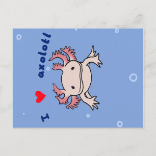 Axolotl-Geschenk  Süßer Axolotl zum Geburtstag  Feiertagspostkarte