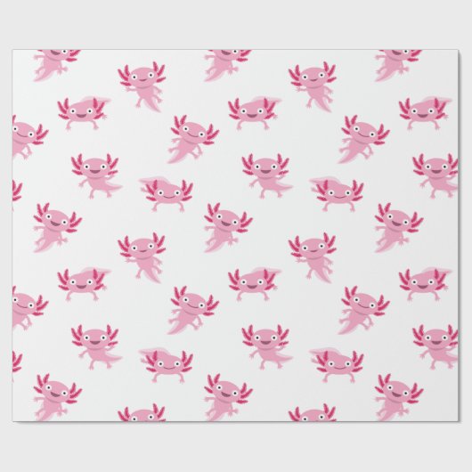Axolotl Geschenkpapier (Flach)