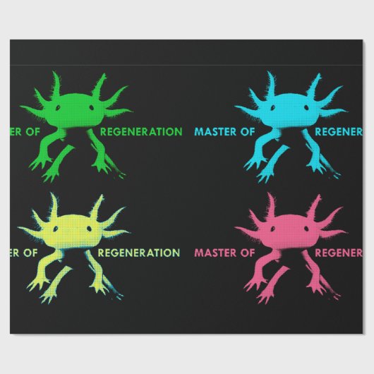 axolotl geschenkpapier (Flach)