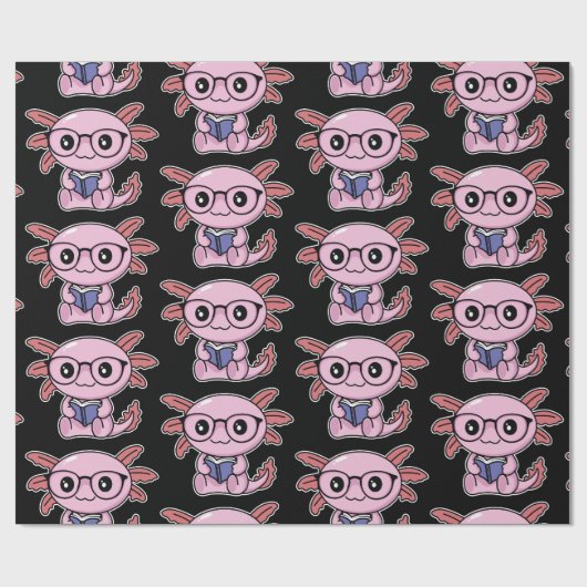Axolotl Geschenkpapier (Flach)