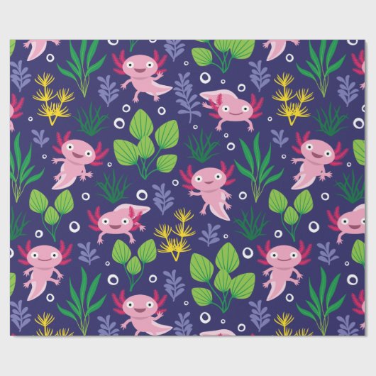 Axolotl Geschenkpapier (Flach)