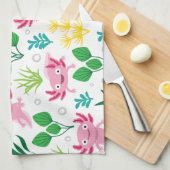 Axolotl Geschirrtuch (Viertel Falte)