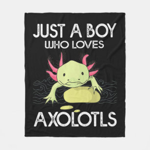 Axolotl Gift Anime Japanisch nur ein Junge, der ei Fleecedecke