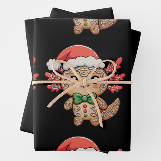 Axolotl Gingerbrot WeihnachtsWeihnachtsWeihnachtsl Geschenkpapier Set (Beispiel)