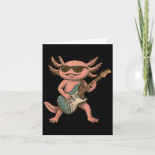 Axolotl Gitarrenrock und Roll Gift Men Wome Karte