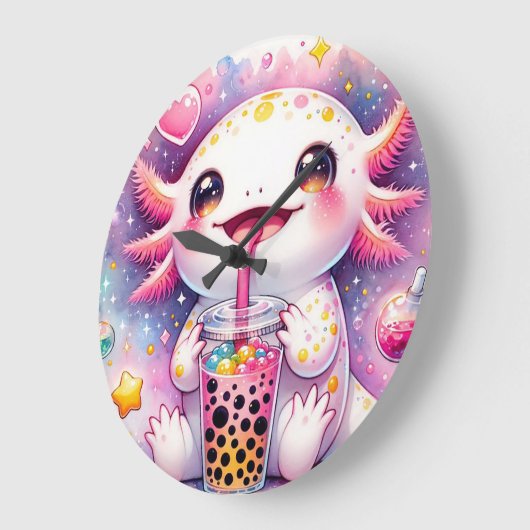 Axolotl Große Wanduhr (Winkel)