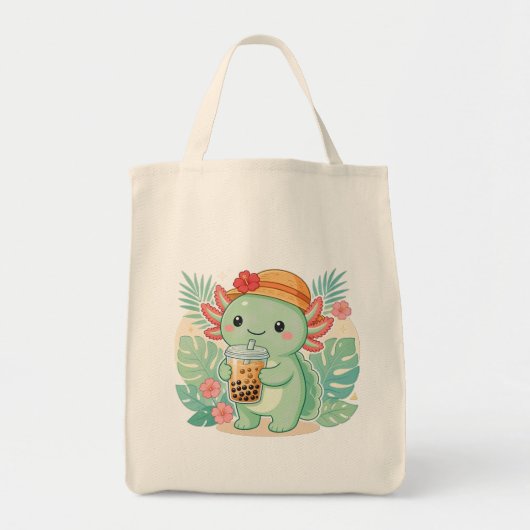 Axolotl grüne Tragetaschen (Vorne)
