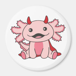 Axolotl Halloween Niedlich Devil Kids Hexen Kostüm Magnet