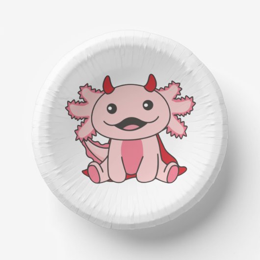 Axolotl Halloween Niedlich Devil Kids Hexen Kostüm Pappteller (Vorderseite)