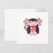 Axolotl Halloween Niedlich Devil Vampire-Kostüm Einladung (Vorne/Hinten)