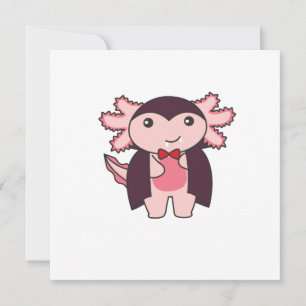 Axolotl Halloween Niedlich Devil Vampire-Kostüm Einladung