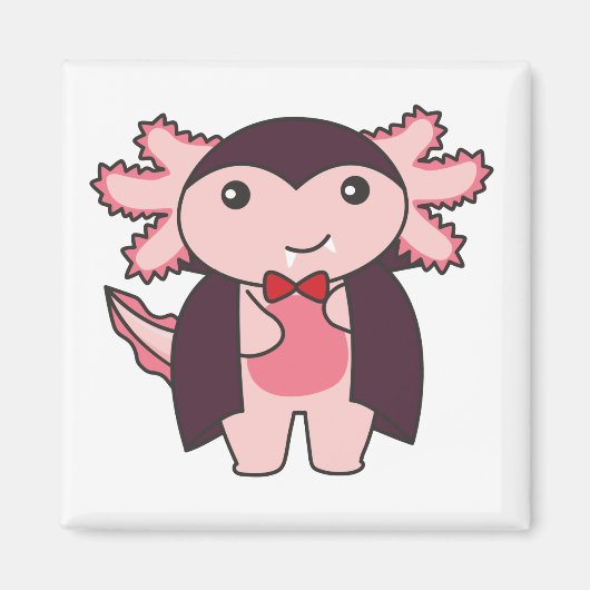 Axolotl Halloween Niedlich Devil Vampire-Kostüm Magnet (Vorne)