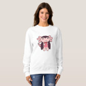 Axolotl Halloween Niedlich Devil Vampire-Kostüm Sweatshirt (Vorne ganz)