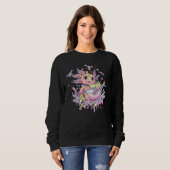 Axolotl Halloween Skull Creepy Axolotl Pastel Goth Sweatshirt (Vorne ganz)