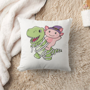 Axolotl Happy Halloween T-rex Mummy-Kostüm Kissen