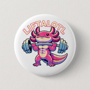 Axolotl HEBALOTL Button