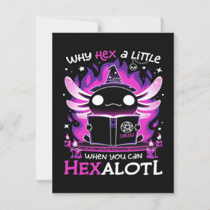 Axolotl Hexenstunde - Salamandre Postkarte