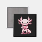 Axolotl Holding Heart Valentine's Day Cute Valenti Magnet (Vorderseite/Rückseite)