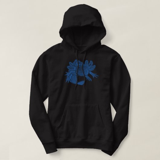 Axolotl Hoodie - BLAU (Design vorne)